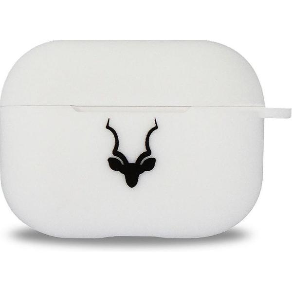 Kudu AirPods hoesje - AirPods Pro Case - Wit - Krasvrij - Soft TPU - Inclusief schoonmaak set & sleutelring