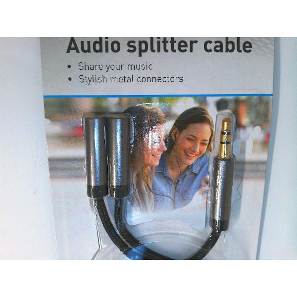 Audio splitter cable 1x3.5m naar 2x3.5