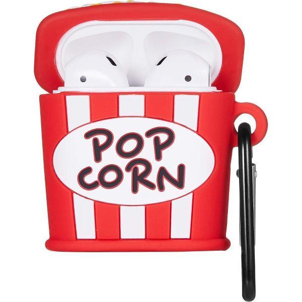 Cartoon Silicone Case voor Apple Airpods - popcorn - met hanger