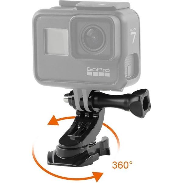 GP451 360 graden draaibare J-type basis voor GoPro HERO9 Black / HERO8 Black / 7/6/5/5 sessie / 4 sessie / 4/3 + / 3/2/1, DJI Osmo Action, Xiaoyi en andere actiecamera's