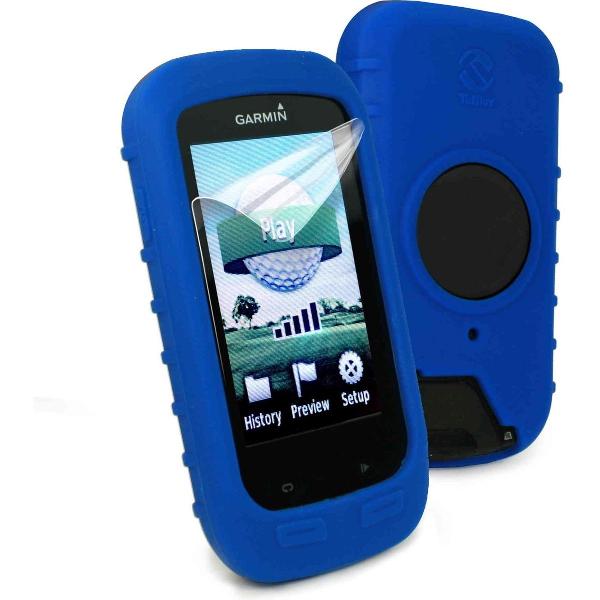 Tuff-Luv Silicone Gel hoes & scherm bedekking voor Garmin Golf Approach G8- Blauw