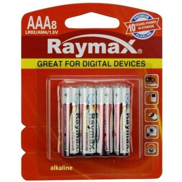 Raymax AAA Batterijen - LR03 - Alkaline - 8 Stuks