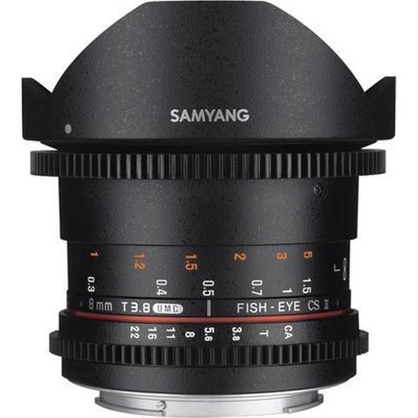 Samyang 8mm T3.8 Umc Vdslr Fisheye Cs II - Prime lens - geschikt voor Canon Systeemcamera