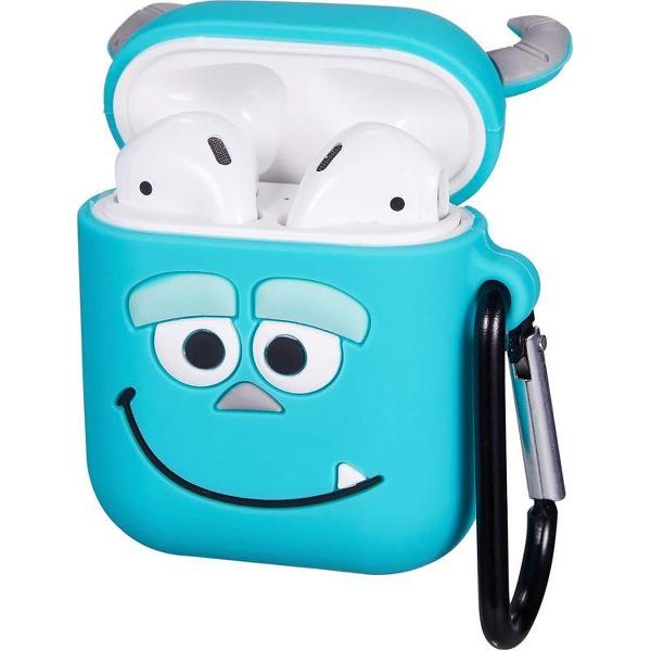Cartoon Airpods Silicone Case Cover Hoesje voor Apple Airpods - harig monster - met karabijn