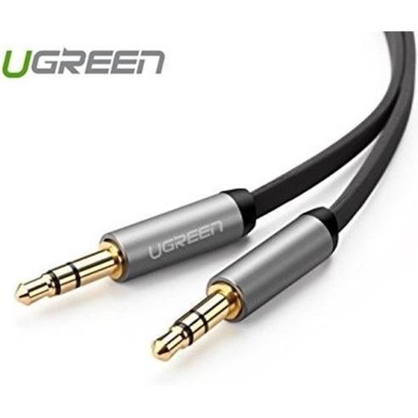 3.5mm Male-Male Audio Jack Ultra Plat kabel Zwart - 150cm