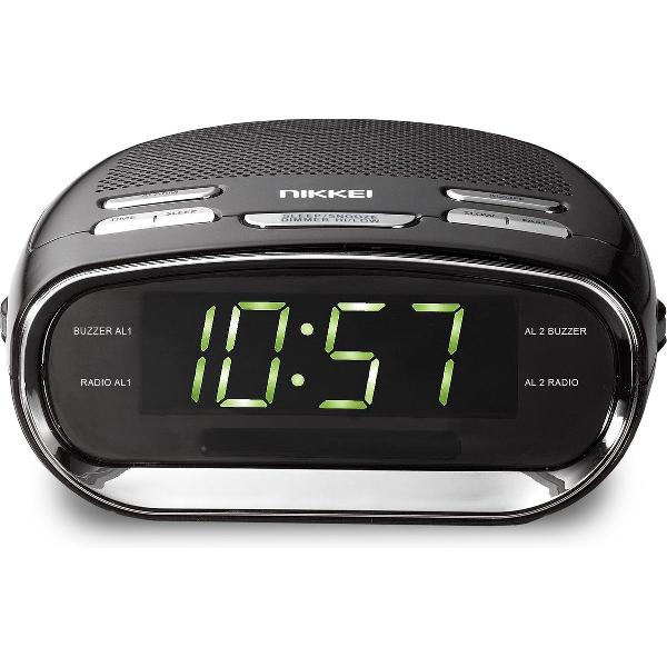 Nikkei NR151D klokradio met dubbele wektijd en snooze