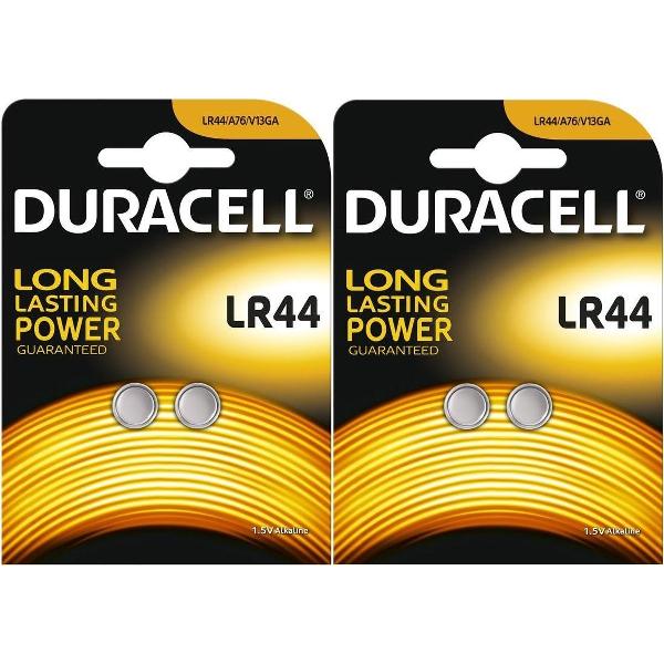 Duracell LR44 AG13 Knoopcel Batterij - 2 x 2 blister