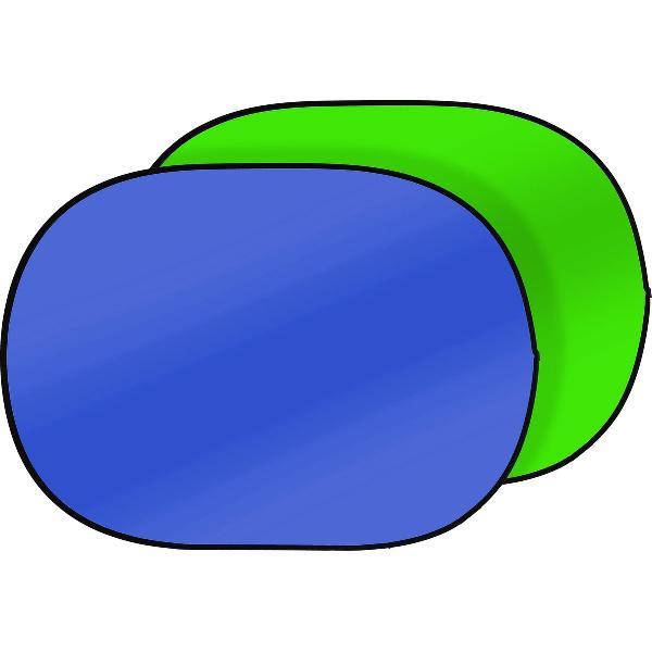 Bresser TR-3 vouwbare achtergr. 2-zijdig groen/blauw 150x200cm