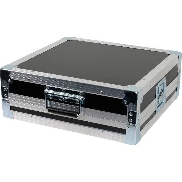 Met deze case kun je veilig je PA mixer of andere apparatuur met je meenemen. De case is gevuld met schuim dat je zelf op maat kunt maken en bevestigen met een klittenbandstrip. Deze medium versie is 450 x 420 x 140 mm groot.