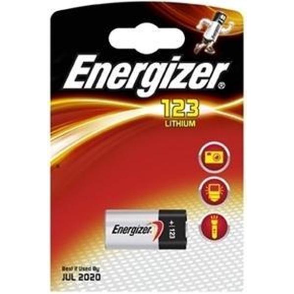 6x Energizer CR123A - CR17345 3V Foto Lithium Batterijen