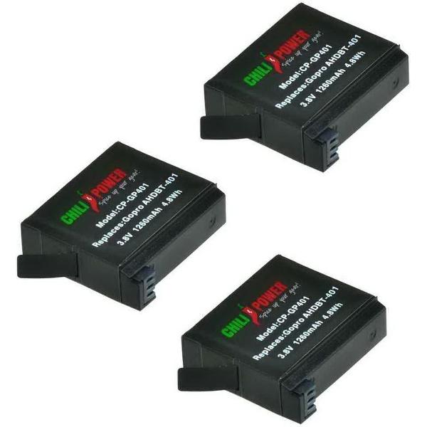 ChiliPower Camera Batterij 3-pack GoPro Hero4