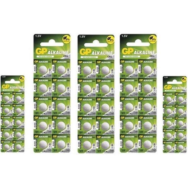 50 Stuks (5 Blisters a 10st) - GP G10 / LR54 / 189 / AG10 Alkaline knoopcel batterij