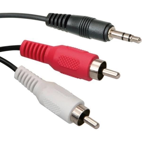 Brauch 3,5mm Jack Male naar 2x Tulp Male Kabel 10 Meter