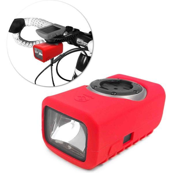 Tuff-Luv Silicone Gel bescherm hoes voor Garmin Varia Light- Rood