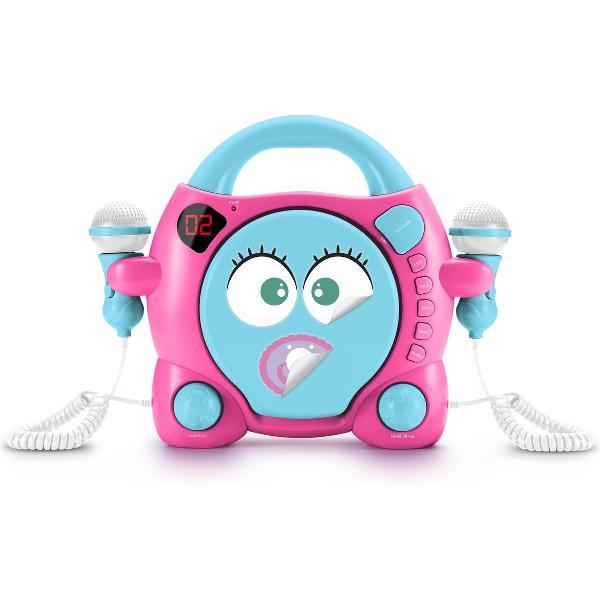 Bigben Draagbare Karaoke CD-Speler - 2 Microfoons - Roze/Blauw