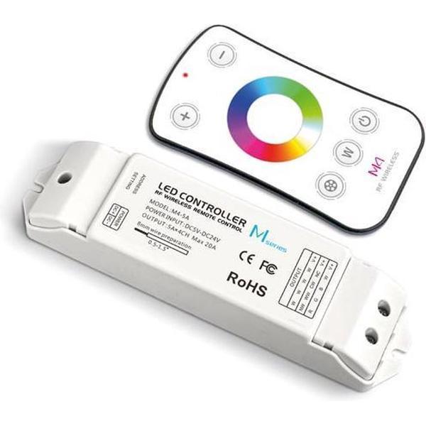 RGBW LED CONTROLLER - MET RF-AFSTANDSBEDIENING