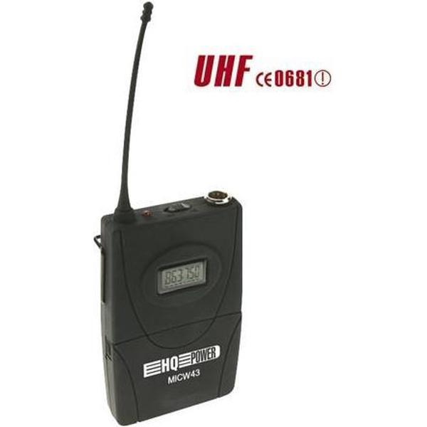 Hq-power Hoofdmicrofoon Draagbare Zender 40 Hz 10,5 Cm Zwart