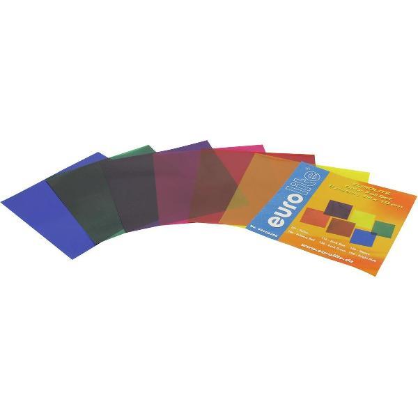 Eurolite 94100300 Kleurfolie Set van 6 stuks Rood, Blauw, Groen, Geel, Lila, Violet Geschikt voor (podiumtechniek)PAR 36, PAR 56