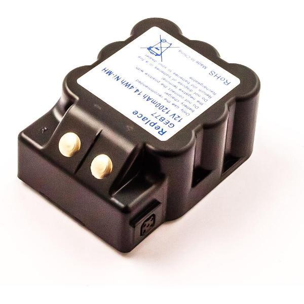 Battery Leica GEB77, NiMH, 12V, 1200mAh, 14,4Wh, black