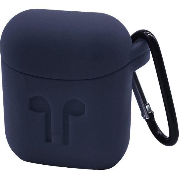 Deluxe Apple Airpods hoesje/case - Navy blauw