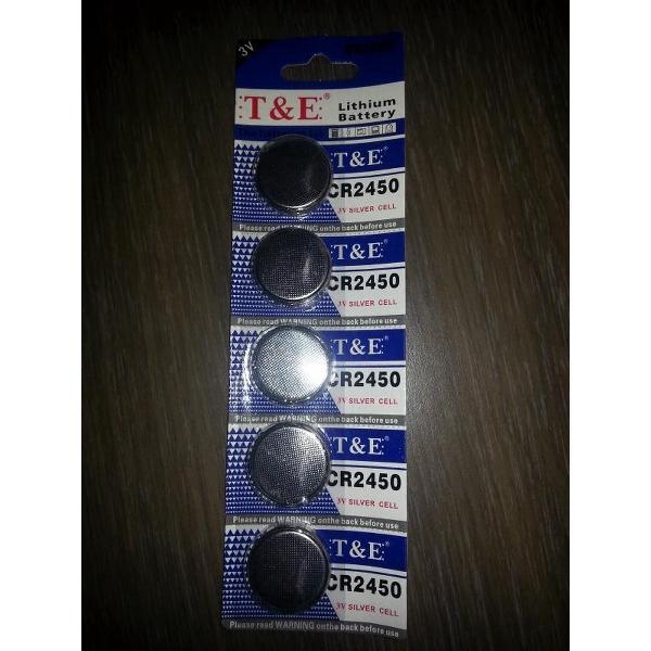 CR2450 Knoopcel Batterijen Strip 5 Stuks | Voordeelkabels
