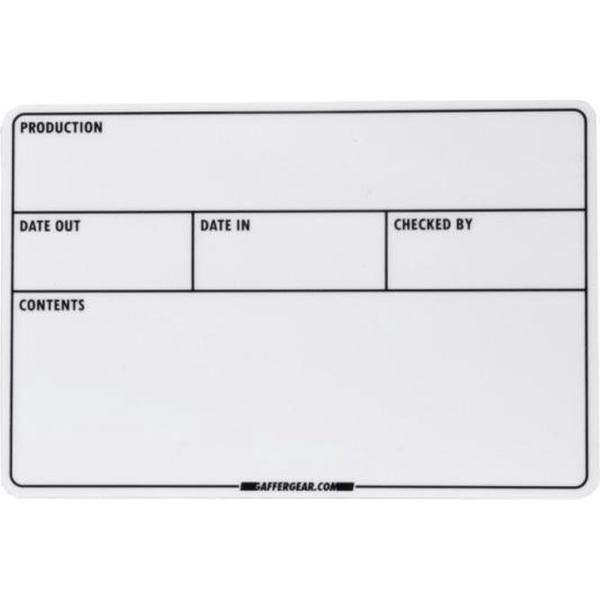 GafferGear Flightcase label 100mm x 150mm