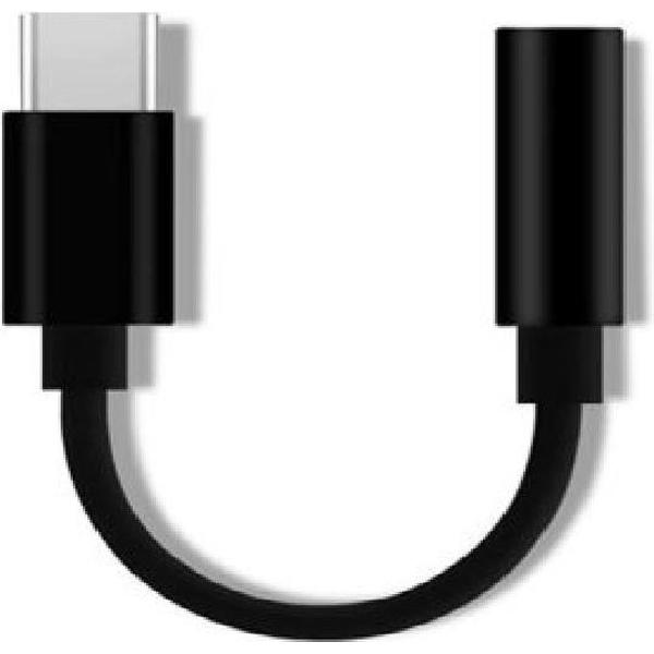 USB Type-C naar 3,5 mm koptelefoonaansluiting AUX Audio Cable - Zwart