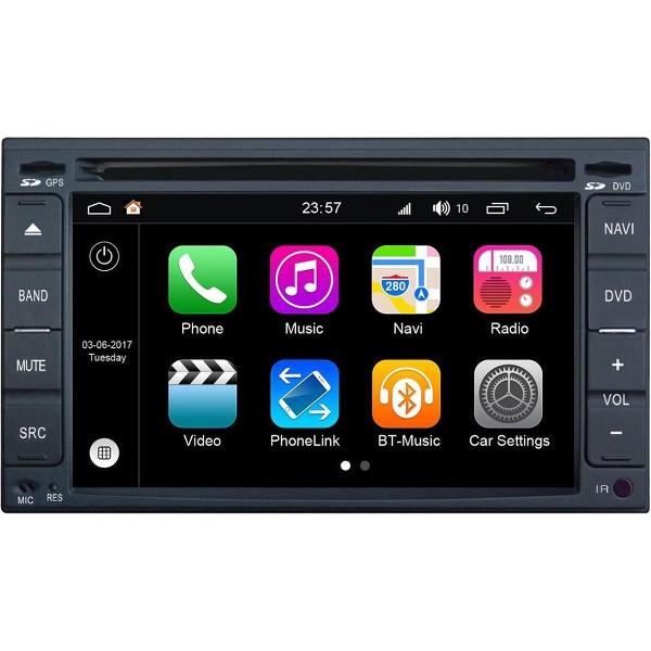 nissan qashqai 2006-2012 navigatie android 7.1 apps bluetooth mirror