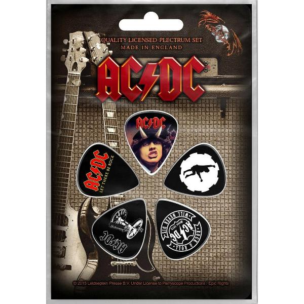 AC/DC Plectrum Highway / For Those / Let There Set van 5 Multicolours