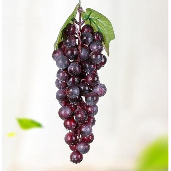4 Trossen 60 Paarse Druiven Simulatie Fruit Simulatie Druiven PVC met Crème Grape Shoot Props