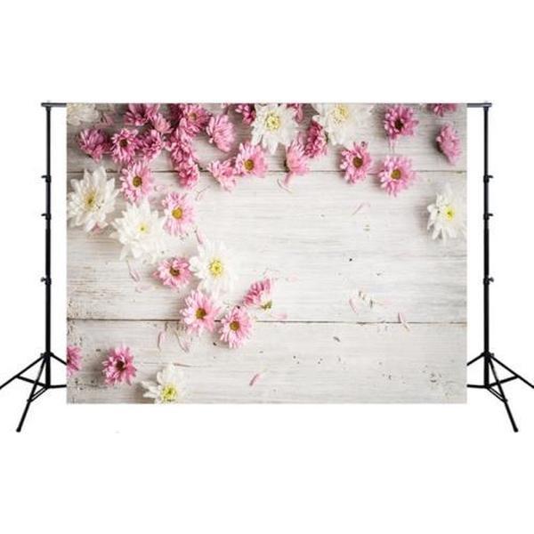 1,25 mx 0,8 m Houtnerf bloemtak prop 3D simulatie fotografie achtergrond doek (MB26)