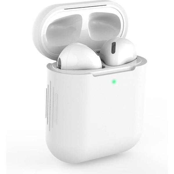 Apple AirPods 1/2 Hoesje in het Wit - Siliconen - Case - Cover - Soft case