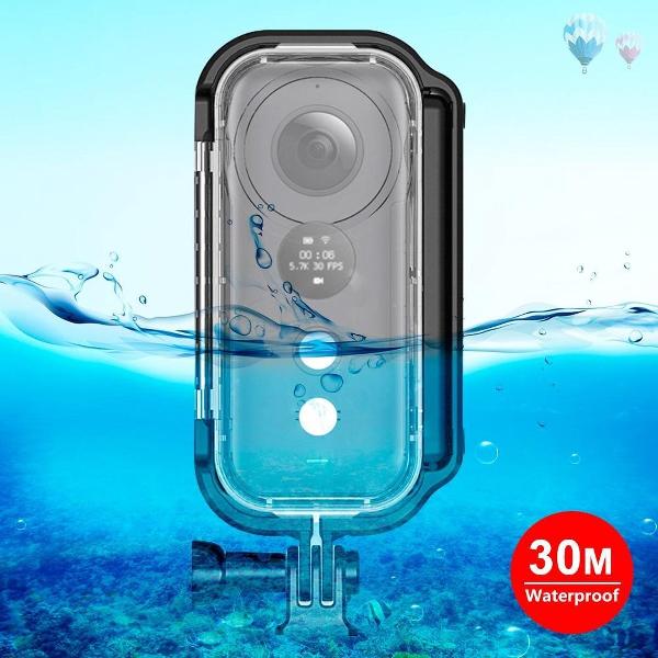 PULUZ 30m waterdichte onderwaterbehuizing beschermhoes voor Insta360 ONE X, met gesp basisbevestiging en schroef