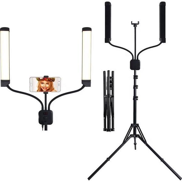 Multimedia lamp – Vlog lamp – Salon lamp – Make Up Lamp - Tattoo Led Lamp Light – Fotografie Lamp – Studio Lamp – Selfie Creator Kit - MULTIMEDIA Lamp You Tube TikTok - Nr 1 van Nederland Prof kwaliteit