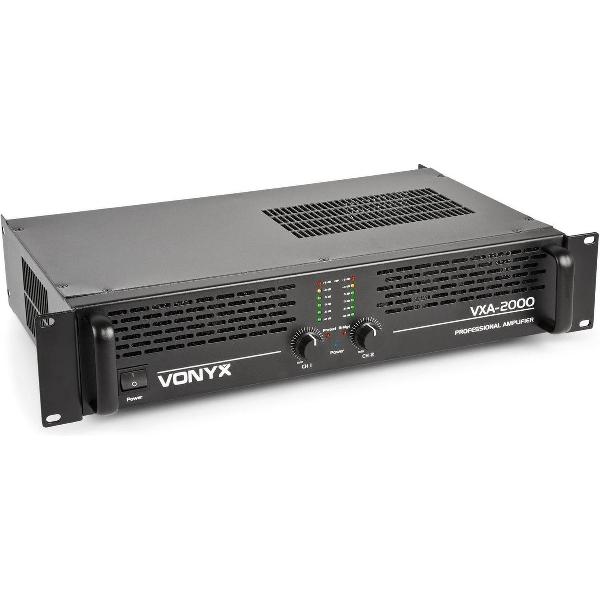 Vonyx VXA-2000 versterker 2x 1000W met brugschakeling