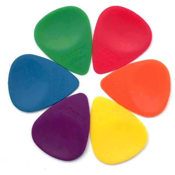 Wedgie Delrin EX standaard plectrum SET 0.50mm-1.14mm 6-pack