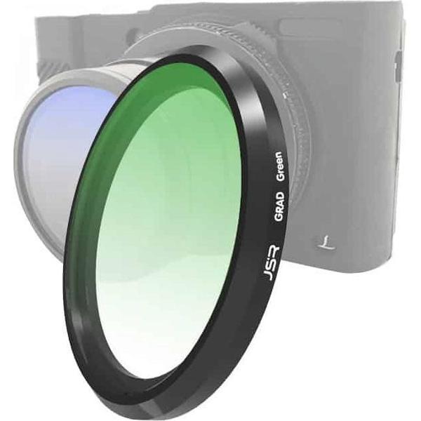 JSR Gradient Colour Lens Filter voor Panasonic LUMIX LX10 (Gradient Green)