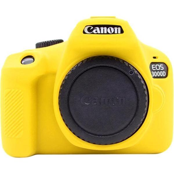 PULUZ zachte siliconen beschermhoes voor Canon EOS 3000D / 4000D (geel)