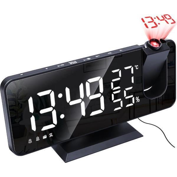 Achaté Wekkerradio Met Projectie - Digitale Wekker - Alarm Clock - Oplader