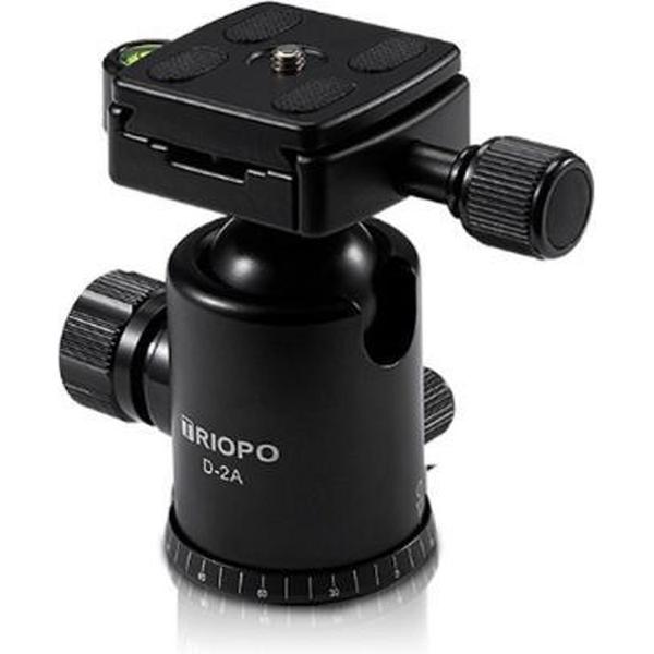 TRIOPO D-2A 360 graden rotatie aluminium statief 36 mm kogelkop met snelkoppelingsplaat