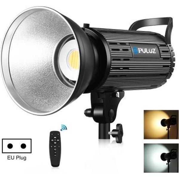 PULUZ 150W studio videolamp 3200K-5600K dubbele kleurtemperatuur ingebouwd warmteafvoersysteem met afstandsbediening (EU-stekker)