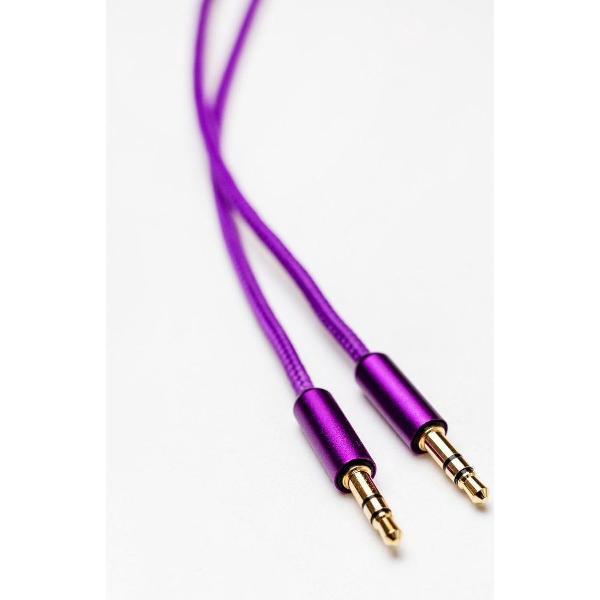 Dutch Cable Stereo Audio Jack Kabel 3.5 mm Purple - jack naar jack - Aux kabel - auto aux