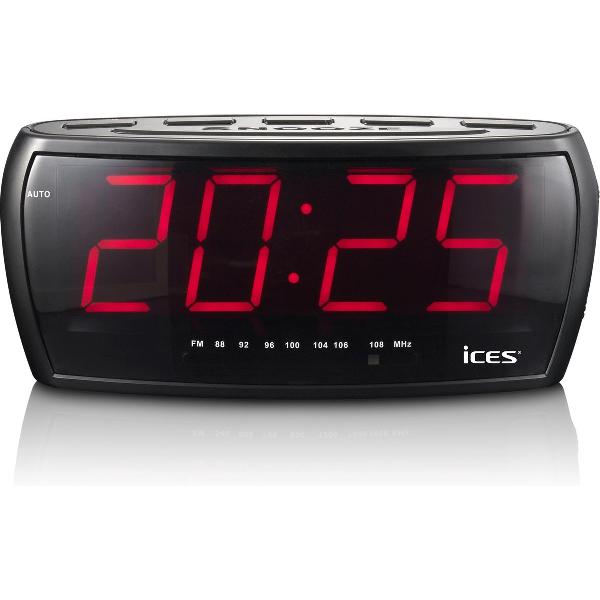 Ices ICR-230 Wekkerradio - Zwart