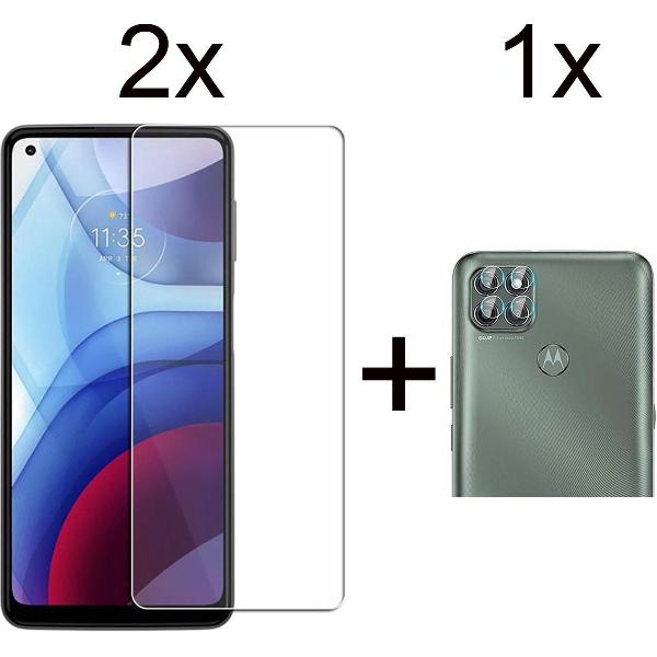 Beschermglas Motorola G9 Power screenprotector 2 stuks - Motorola G9 Power screen protector camera lens - 1 stuk - Motorola G9 Power screenprotector glas