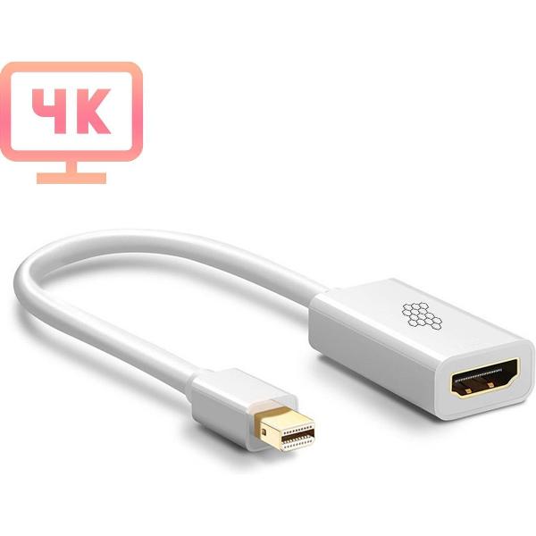Bee's - Mini DisplayPort naar HDMI - 4K - Thunderbolt naar HDMI - Displayport Kabel - HDMI Switch - Thunderbolt - Wit