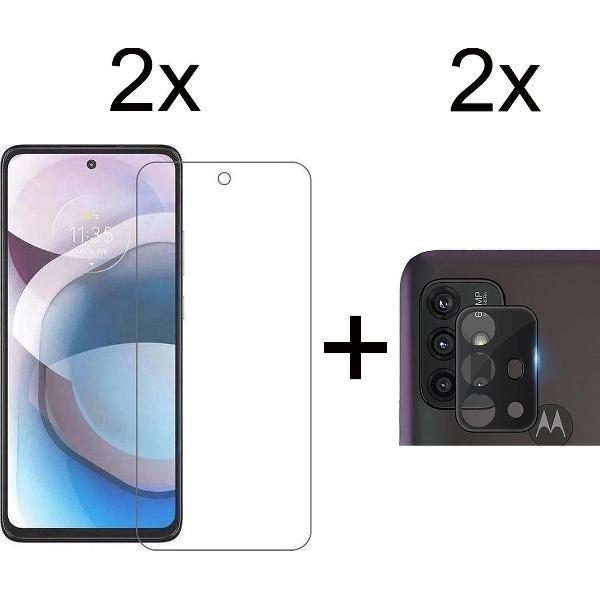 Beschermglas Motorola G10 screenprotector 2 stuks - Motorola G10 screen protector camera lens - 2 stuks - Motorola G10 screenprotector glas