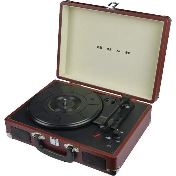 Bush Classic Retro Draagbare Koffer Platenspeler - Bruin