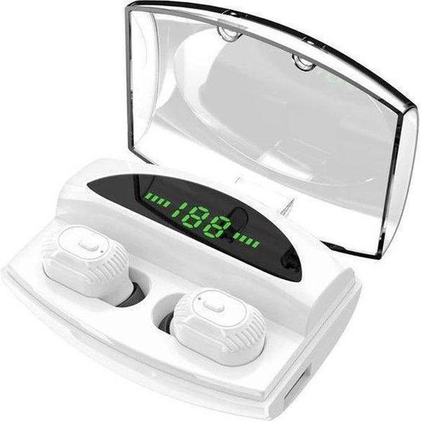TWS - Draadloze oortjes / in-ear oordopjes - Bluetooth Draadloze buds - Luxe indicator - Geschikt voor alle smartphones o.a Samsung & Iphone, , galaxy buds, huawei, sony - Wit.- AANBIEDING!