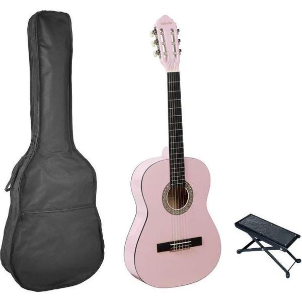 Kinder gitaar - gitaar voor 10 jarige -gitaarpakket voor kinderen - starters gitaar 10 jarigen - Roze gitaar - gitaar 3/4 met tas - spaanse gitaar - klassieke gitaar