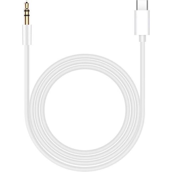 Usb C naar Audio Aux - 1m lang - Auto Kabel USB C naar Aux - Wit